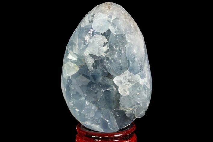 Crystal Filled Celestine (Celestite) Egg Geode - Madagascar #100066